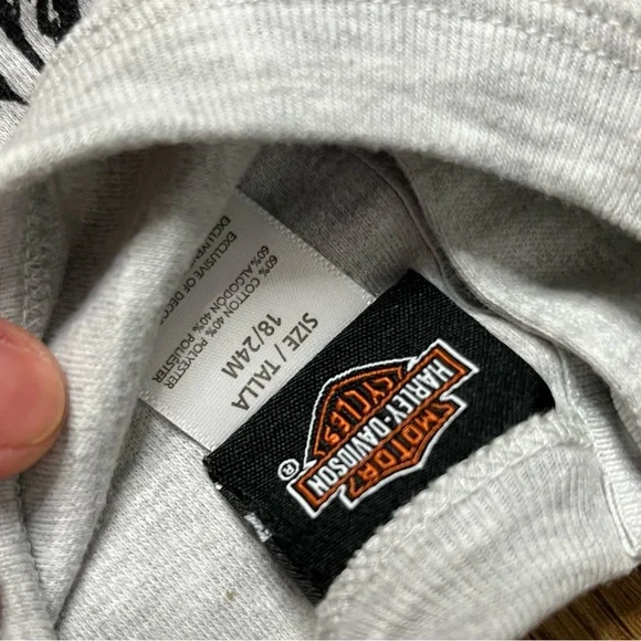 Official Harley Davidson Shirt Short Set 18/24 Months So Cute - Picture 5 of 9